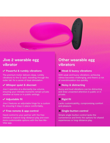 WE-VIBE - JIVE 2 TRAGBARER EIER-VIBRATOR, ELEKTRISCH, PINK